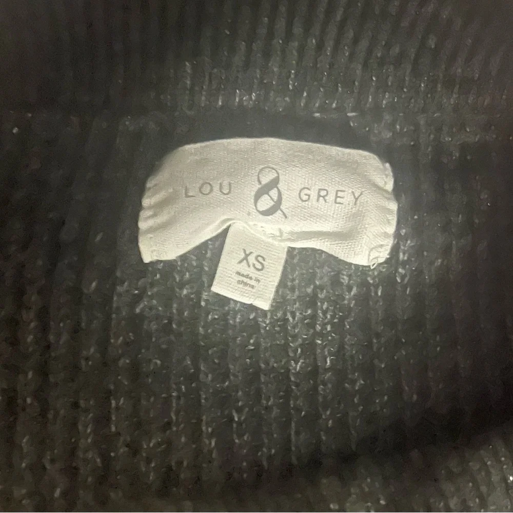 Lou & Grey Waffle Knit Cowl Neck Drawstring Sweater - oversized XS